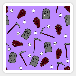 Kawaii Death Goth Pattern Sticker